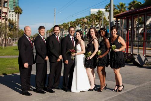 bridal party in downtown san diego